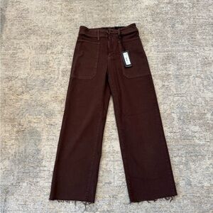 Brown wide leg jeans size 27
